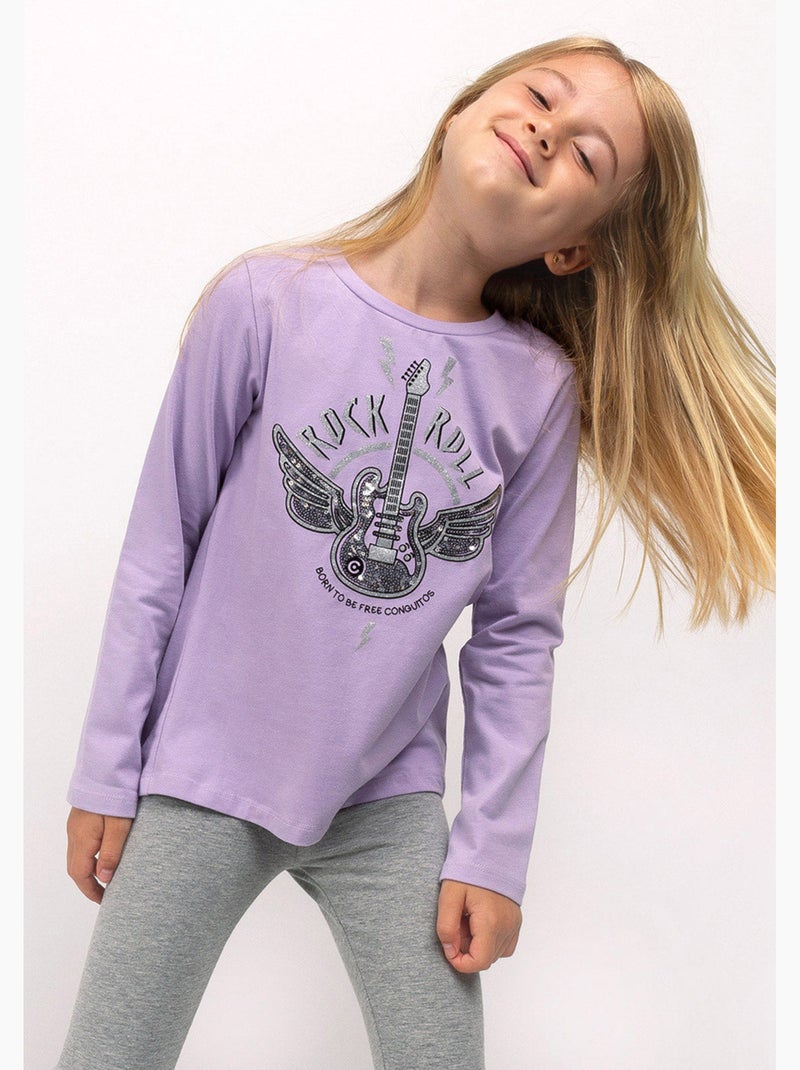 T-shirt conguitos Lila-mauve - Kiabi