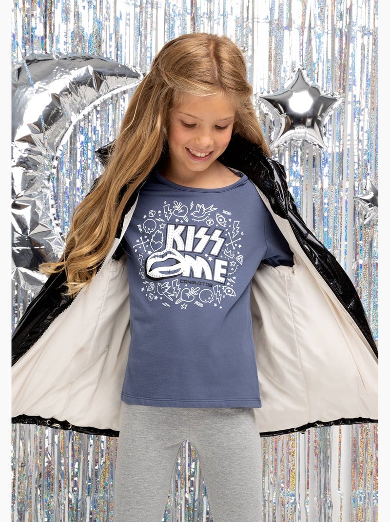 T-shirt conguitos Marineblauw - Kiabi