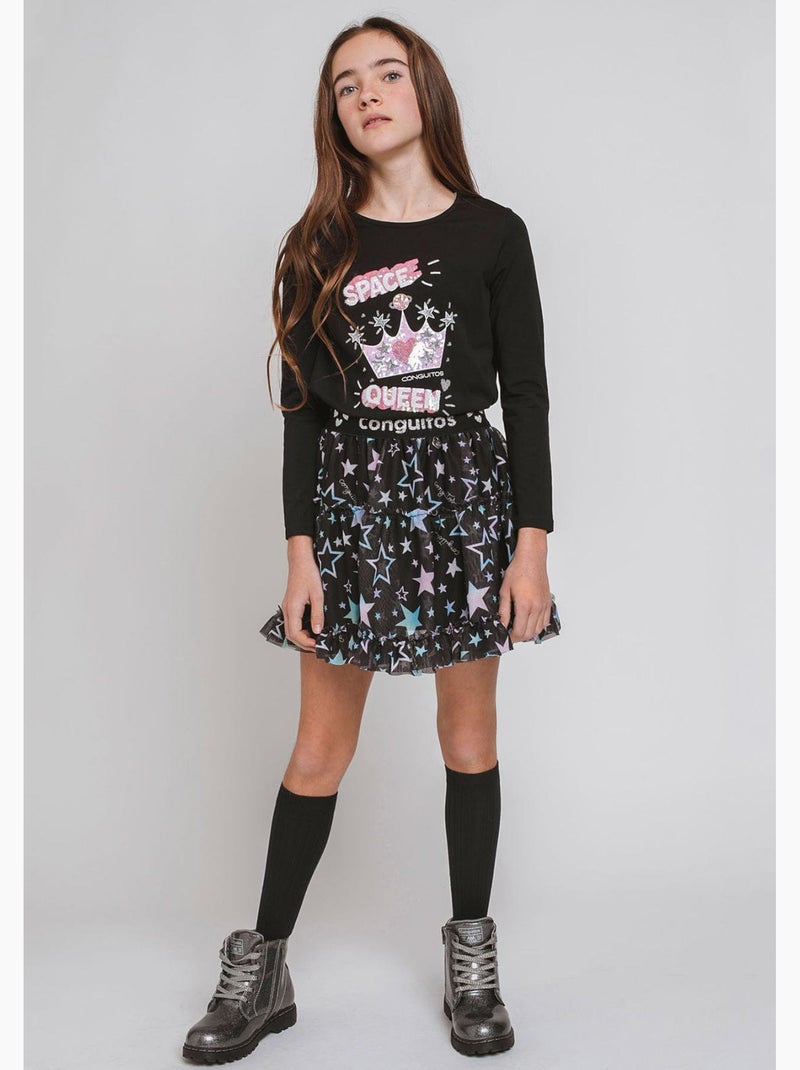 T-shirt conguitos Noir Noir - Kiabi