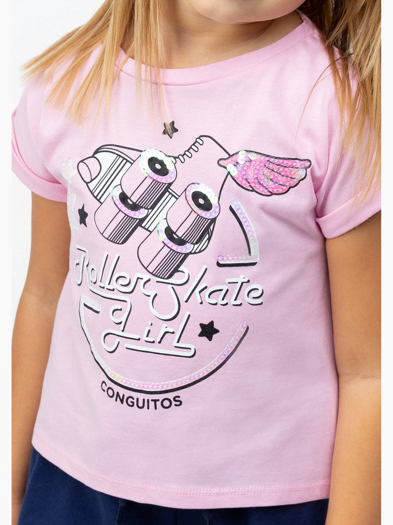 T-shirt conguitos Rose - Kiabi