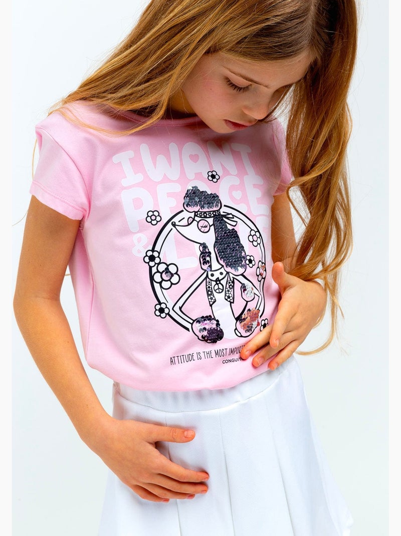 T-shirt conguitos Rose - Kiabi