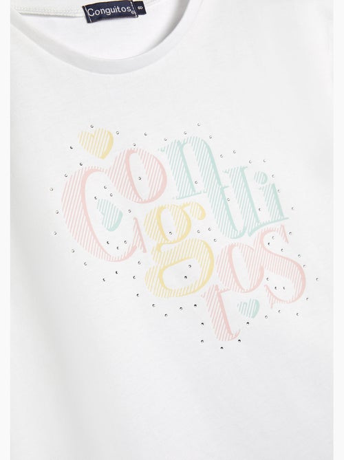 T-shirt conguitos strass ts - Kiabi