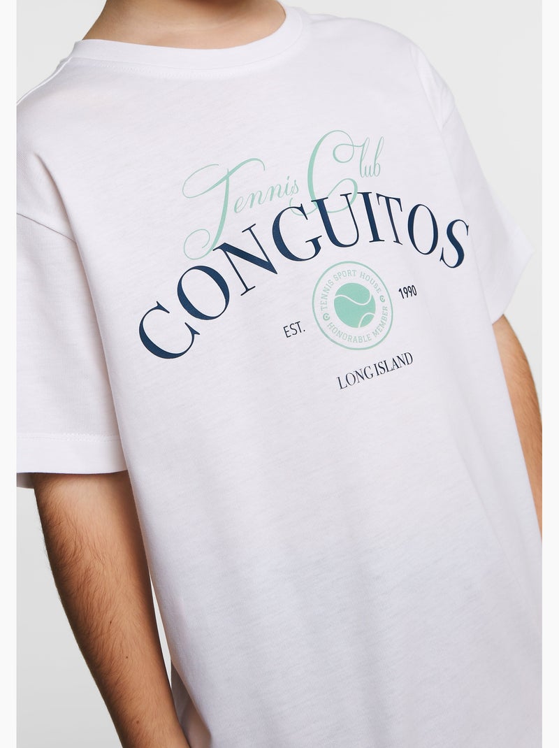 T-shirt conguitos tenis Blanc - Kiabi