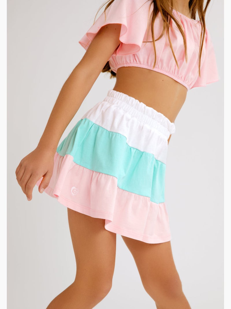 T-shirt conguitos top shoulder camiseta Rose - Kiabi