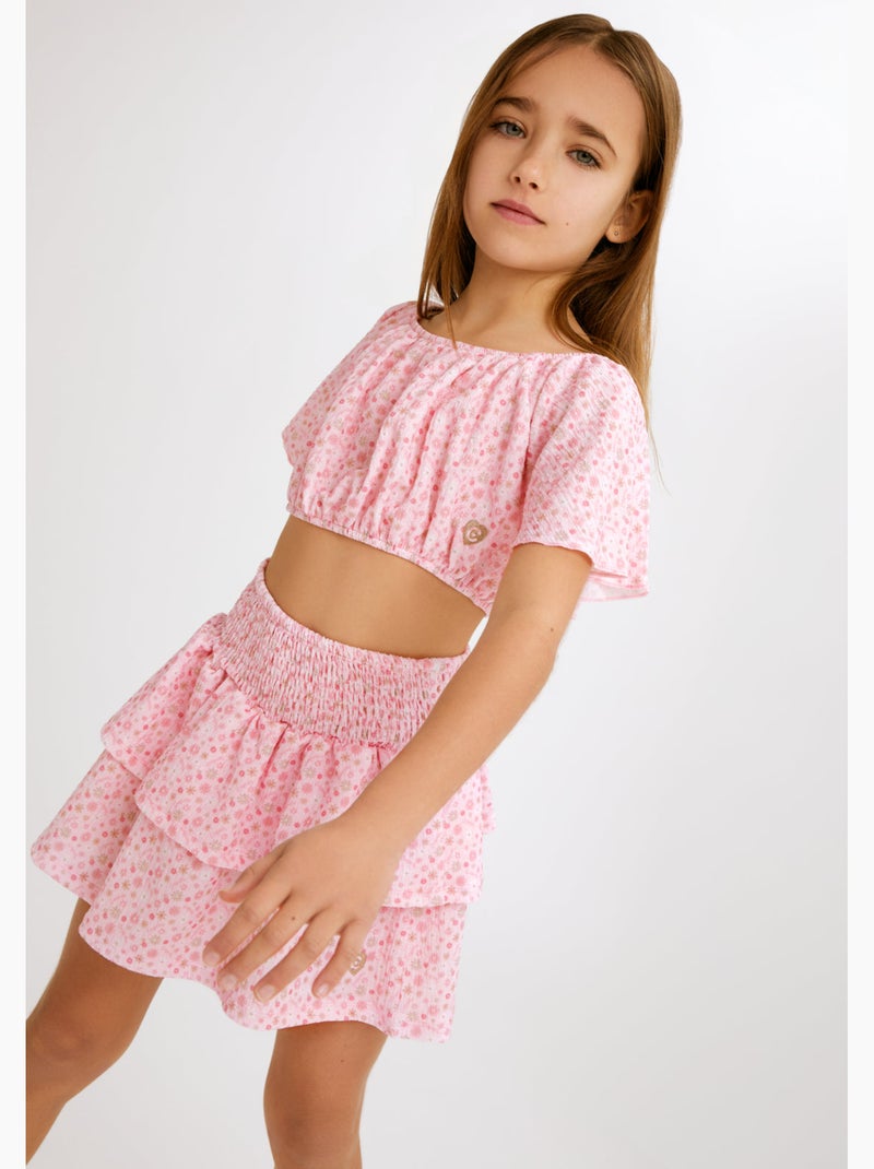 T-shirt conguitos top shoulder Roze - Kiabi