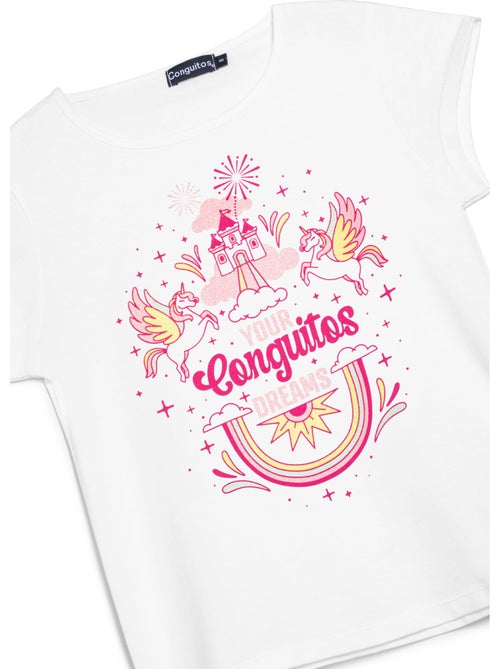 T-shirt conguitos unicornio - Kiabi