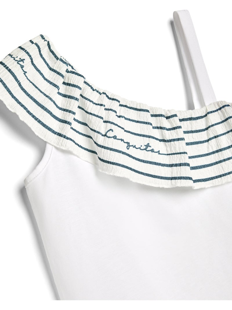 T-shirt conguitos volante Wit - Kiabi