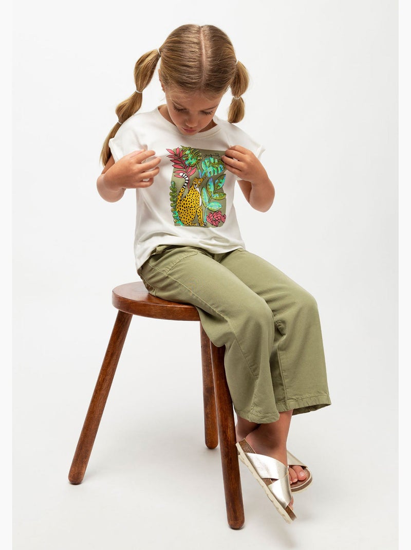 T-shirt conguitos Wit - Kiabi