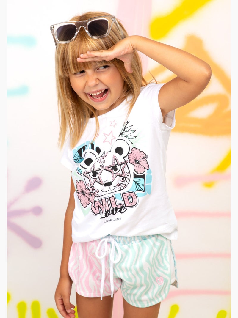 T-shirt conguitos Wit - Kiabi