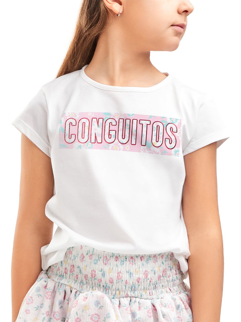 T-shirt conguitos Wit - Kiabi