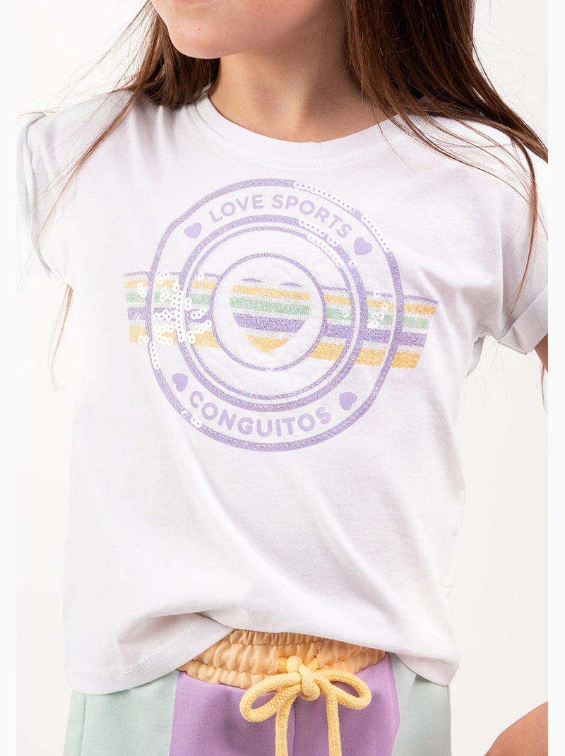 T-shirt conguitos Wit - Kiabi
