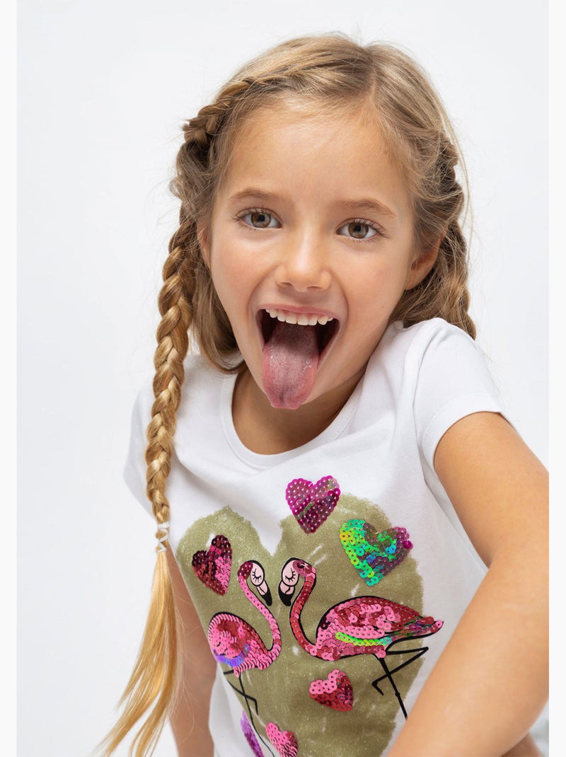 T-shirt conguitos Wit - Kiabi