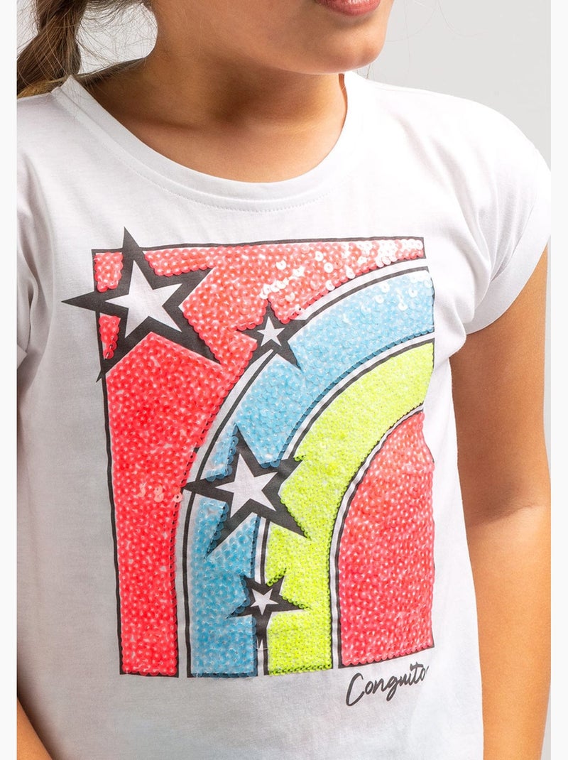 T-shirt conguitos Wit - Kiabi
