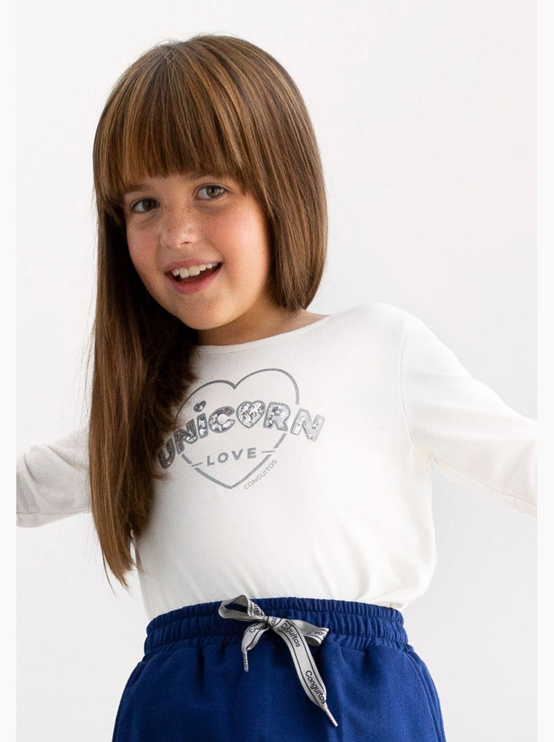 T-shirt conguitos Wit - Kiabi