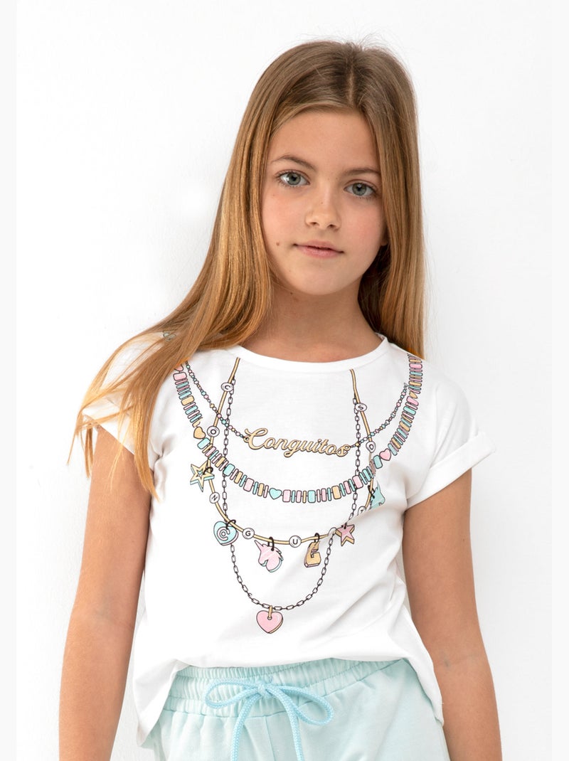 T-shirt conguitos Wit - Kiabi
