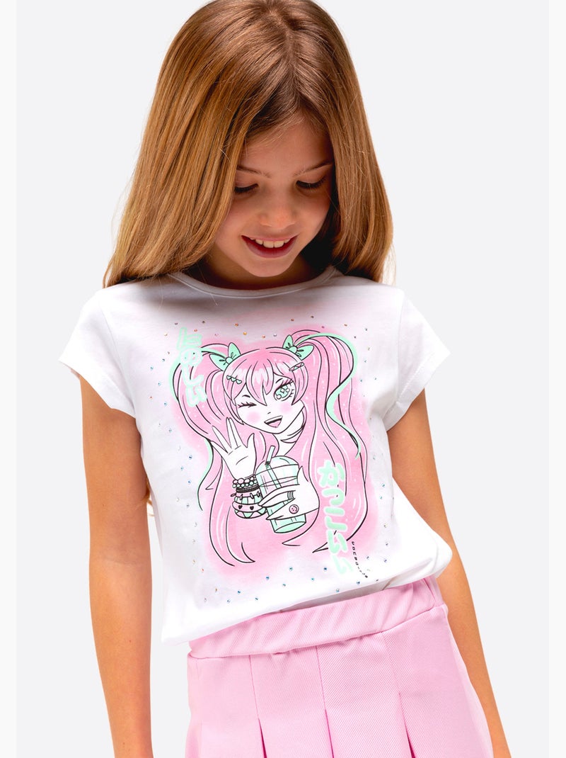 T-shirt conguitos Wit - Kiabi