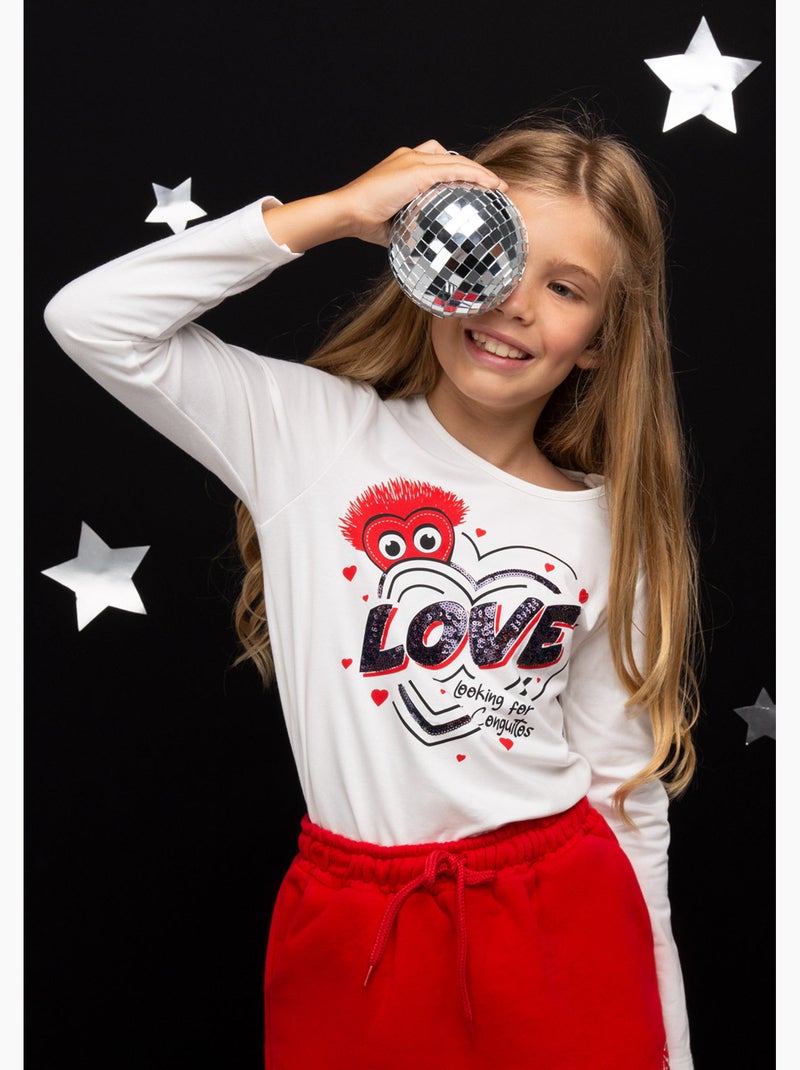 T-shirt conguitos Wit - Kiabi