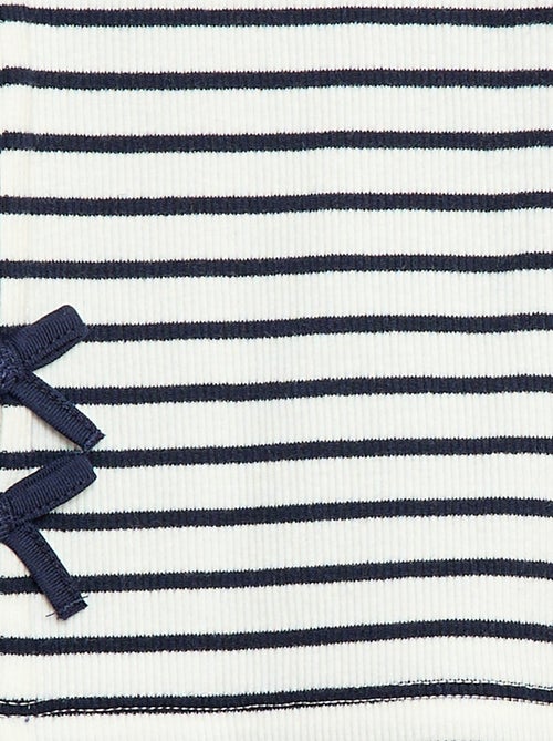 T-shirt côtelé à rayures - Kiabi