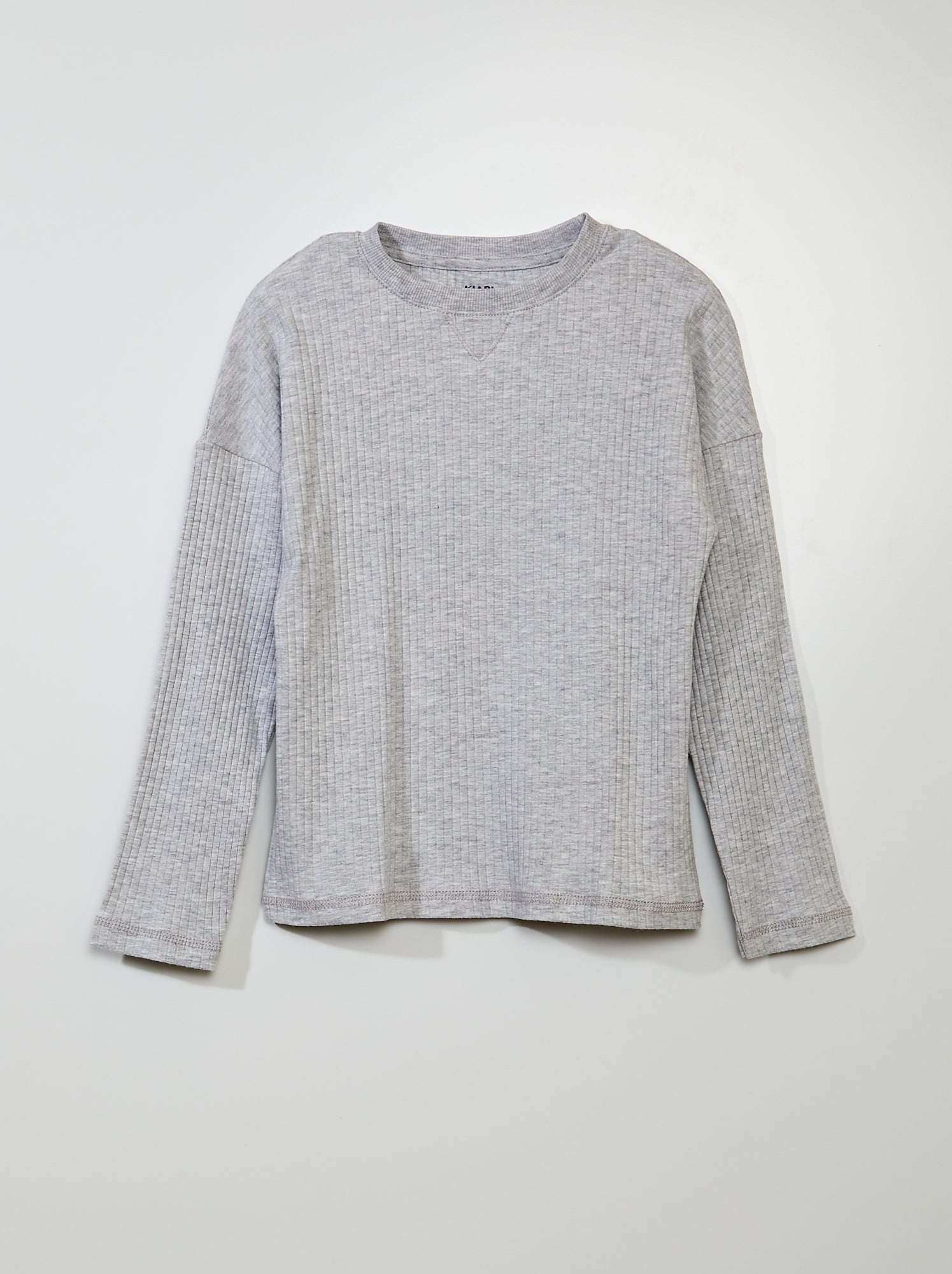 Lot De 6 T-shirts Manches Longues THE SET - Côtelé, Regular Fit - Pour Garçon, Essentiels Faciles à Assortir - 7