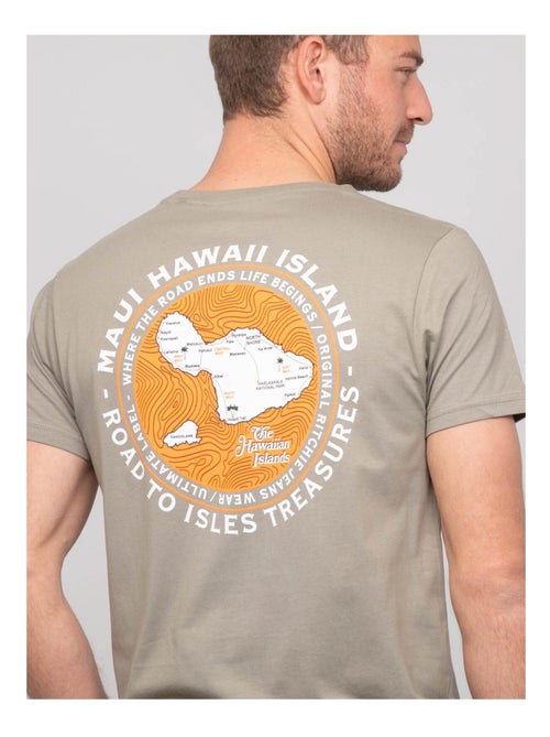 T-shirt coton motifs nantorin - Kiabi