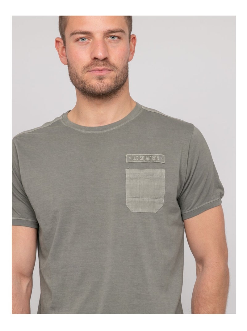T-shirt coton motifs navojob Kaki - Kiabi