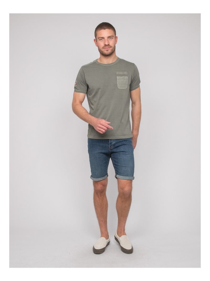 T-shirt coton motifs navojob Kaki - Kiabi