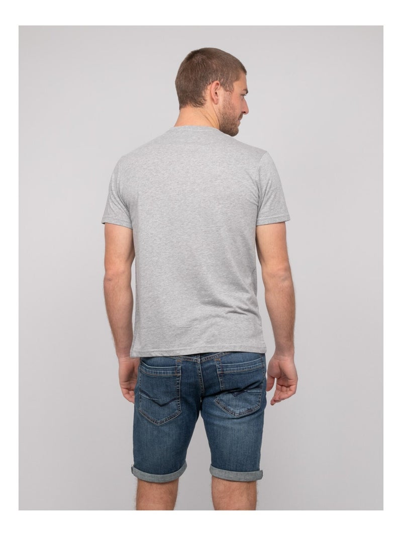 T-shirt coton motifs nerupili Gris chiné - Kiabi