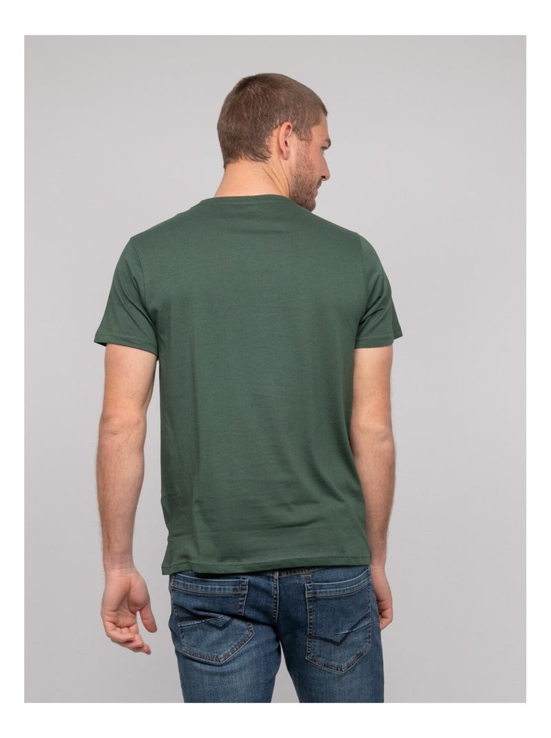 T-shirt coton motifs nerupili Vert forêt - Kiabi