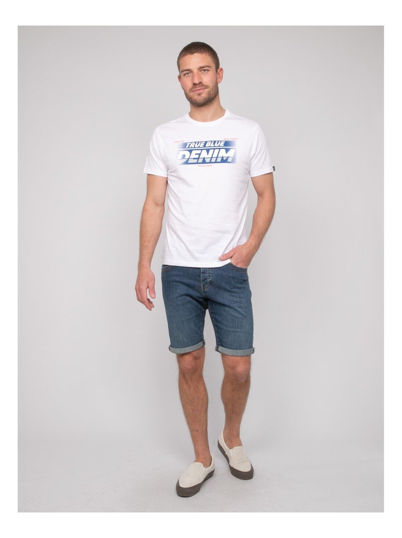 T-shirt coton motifs noloup Blanc - Kiabi