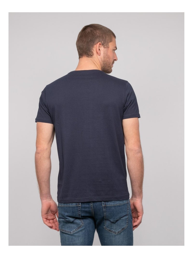 T-shirt coton motifs noloup Bleu marine - Kiabi