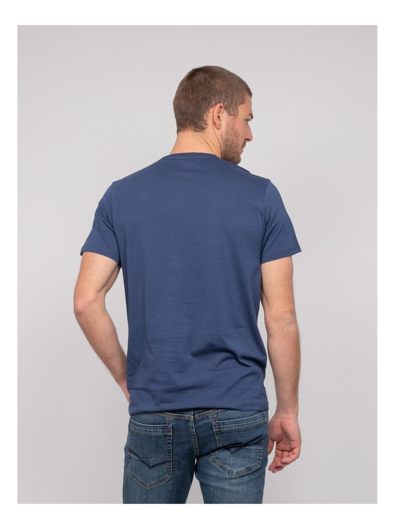 T-shirt coton motifs nolrixi Bleu - Kiabi
