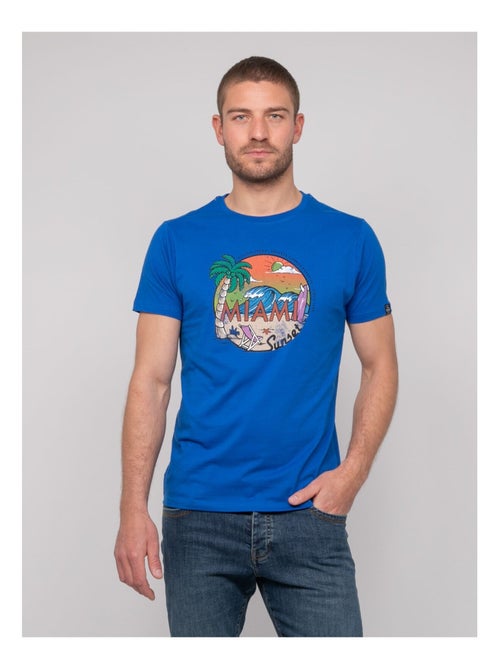 T-shirt coton motifs nopicale - Kiabi