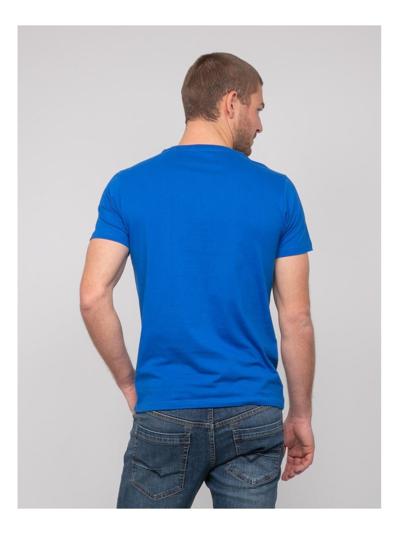 T-shirt coton motifs nopicale Bleu roi - Kiabi