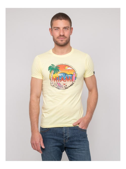 T-shirt coton motifs nopicale - Kiabi