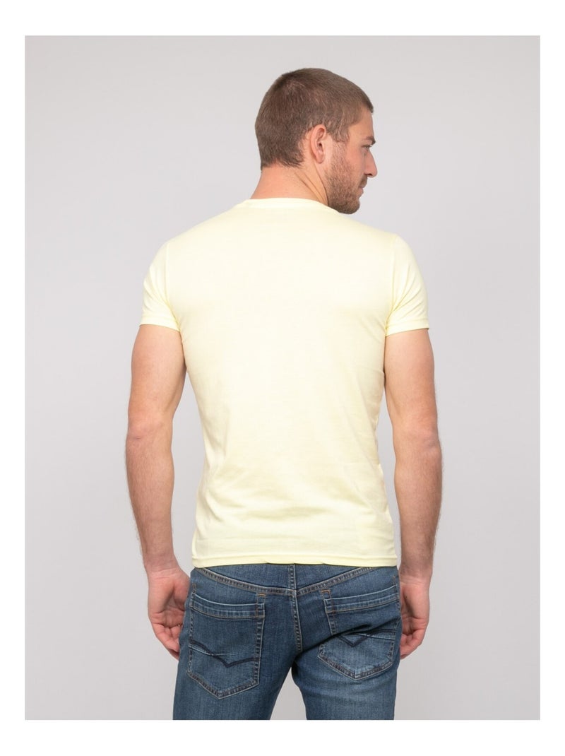 T-shirt coton motifs nopicale Jaune - Kiabi