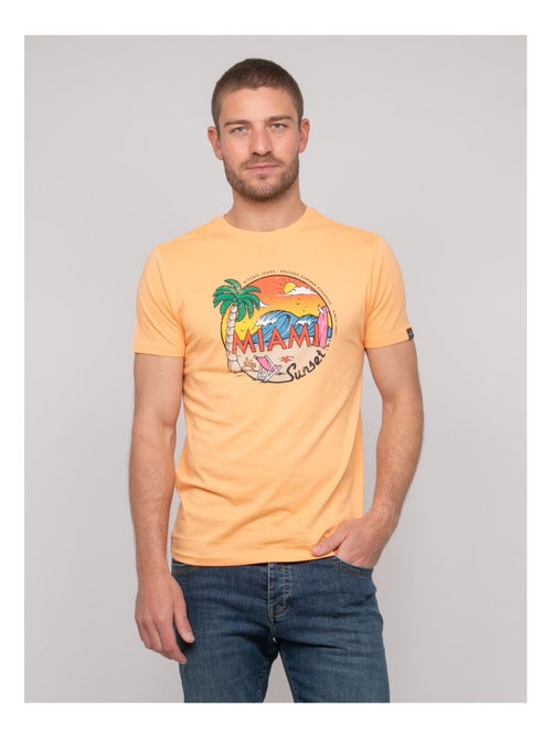 T-shirt coton motifs nopicale - Kiabi
