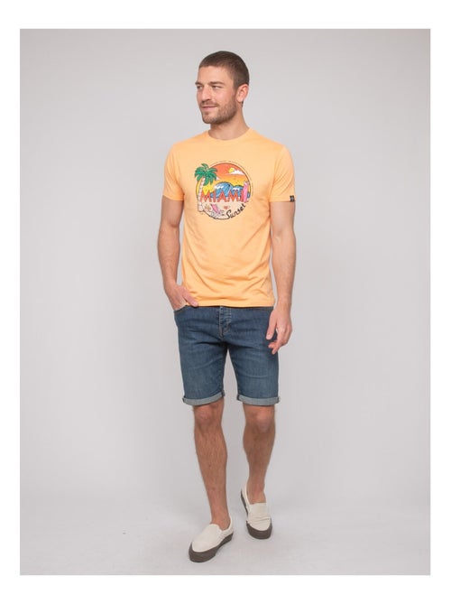 T-shirt coton motifs nopicale - Kiabi