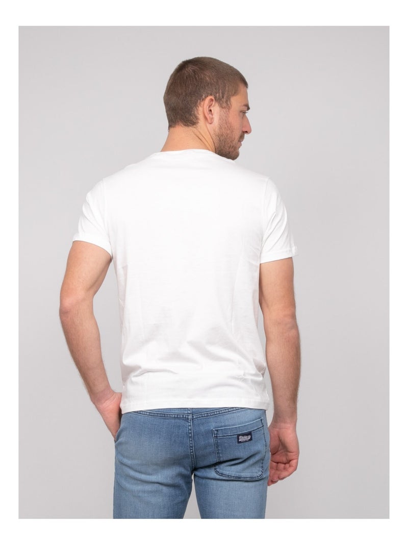 T-shirt coton motifs nordoit Ecru - Kiabi