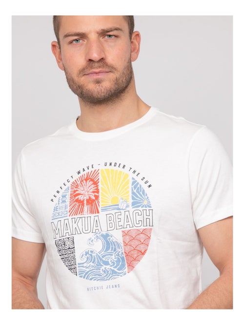 T-shirt coton motifs nordoit - Kiabi