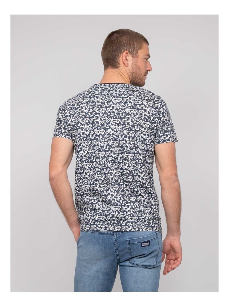 T-shirt coton motifs noulipal Bleu marine - Kiabi