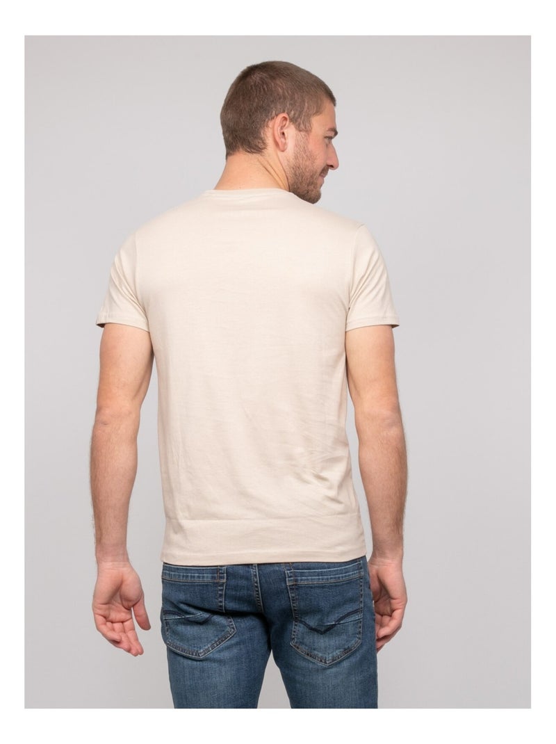 T-shirt coton motifs nouparix Beige - Kiabi