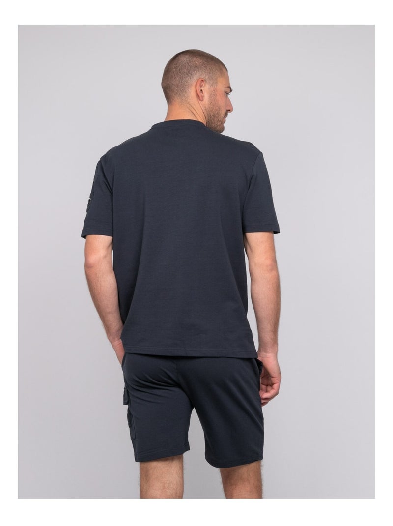 T-shirt coton nipara Bleu marine - Kiabi
