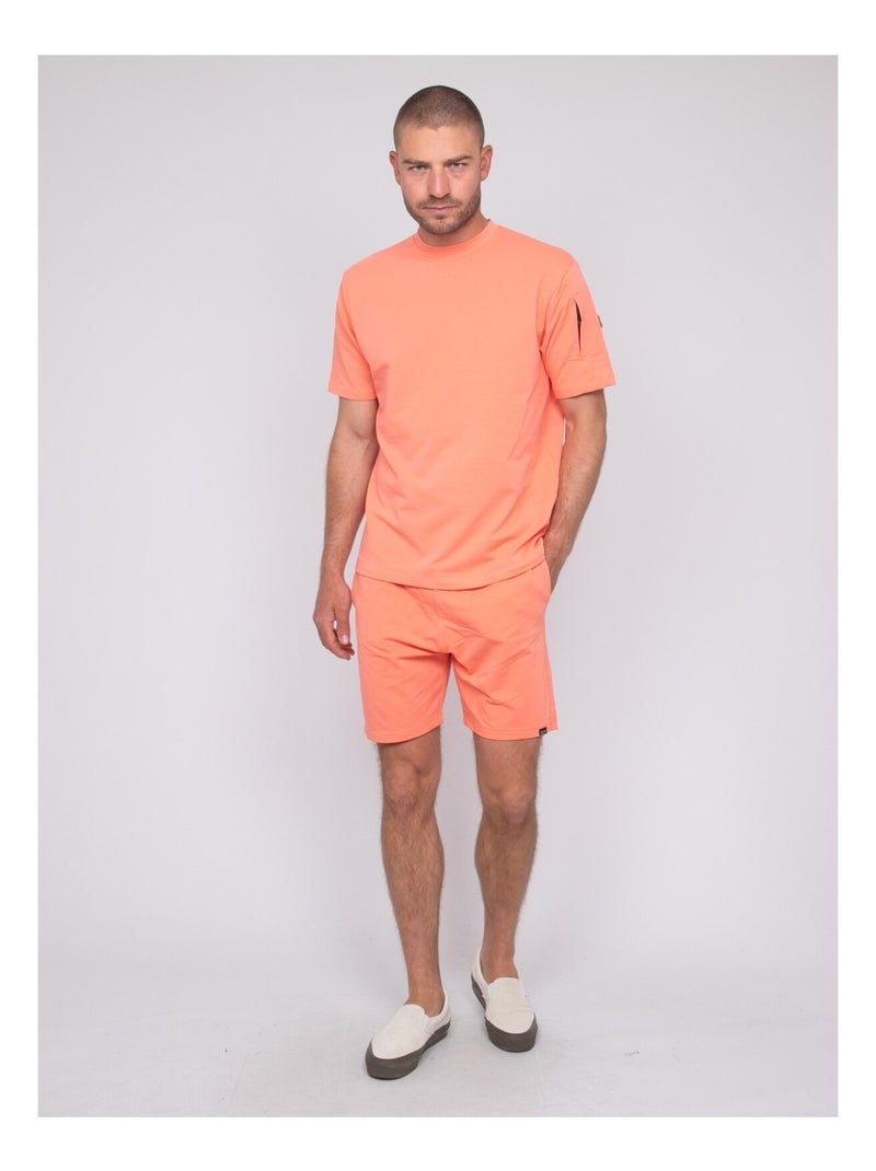 T-shirt coton nipara Orange corail - Kiabi