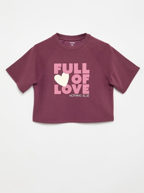 T-shirt coupe loose à manches courtes - Kiabi