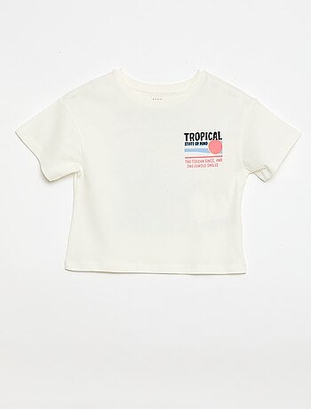 T-shirt coupe loose imprimé dos & poitrine