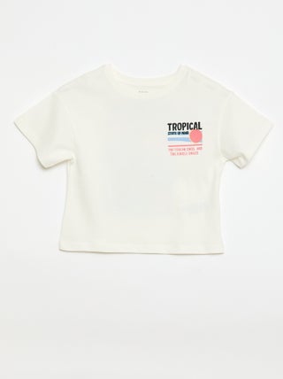 T-shirt coupe loose imprimé dos & poitrine