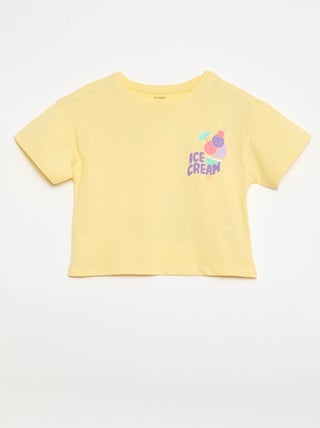 T-shirt coupe loose imprimé dos & poitrine