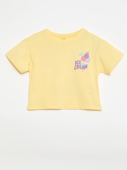 T-shirt coupe loose imprimé dos & poitrine - Kiabi