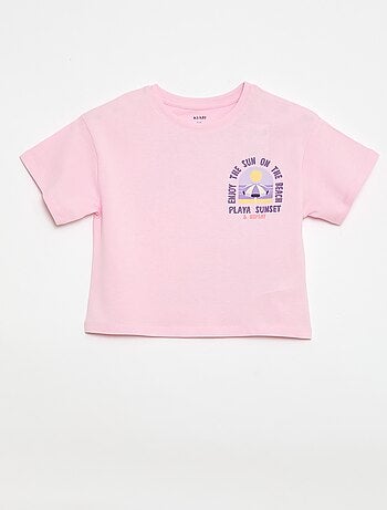 T-shirt coupe loose imprimé dos & poitrine