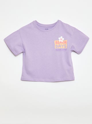 T-shirt coupe loose imprimé dos & poitrine